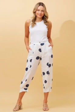 ELISSA LINEN CROP PANTS -Femme Connection Sales 00791e6b16745080382720a143f39162