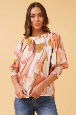 ELEGANT ABSTRACT PRINT BLOUSE 11 ELEGANT ABSTRACT PRINT BLOUSE -Femme Connection Sales 0081794064c898b83b12e8530346ebb7