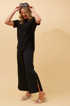 MISTY SHORT SLEEVE TEXTURED TOP -Femme Connection Sales 00be522f6d2efef5e8919b814b2a7b78