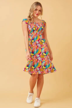 ROBIN ABSTRACT PRINT SHORT DRESS -Femme Connection Sales 01fa0224a237c9debc1efc07b74dee9e