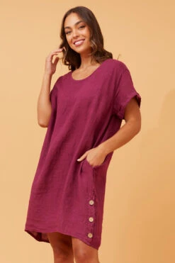 DONATELLA LINEN SHORT DRESS 26 DONATELLA LINEN SHORT DRESS -Femme Connection Sales 0252abd52b5a3eb335b7dae0d3b7e300