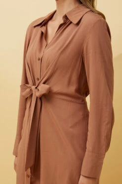 INESHA BOW FRONT SHIRT DRESS -Femme Connection Sales 02ac4b0983c6583a9855e7912bb1bd85