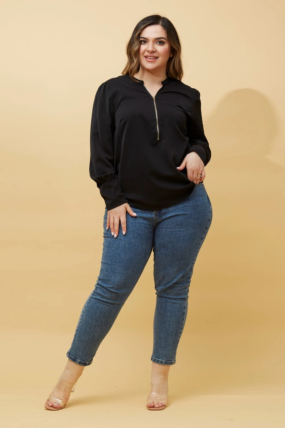 Stella LONG SLEEVE ZIP FRONT TOP 3 Stella LONG SLEEVE ZIP FRONT TOP