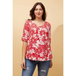 KENDRA BUTTON DETAIL FLORAL TOP 25 KENDRA BUTTON DETAIL FLORAL TOP -Femme Connection Sales 034b56d8168fa13ff997aa1b535bd750