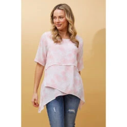 DOUBLE LAYER ASYMMETRICAL HEM TOP -Femme Connection Sales 03879bdcee705af1ff1cbf693cbf366e