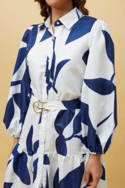 LEAF PRINT SHIRT DRESS -Femme Connection Sales 039c9ab96249616c33c39595d6b952d4
