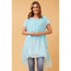 DAYA DOUBLE LAYER LINEN TOP -Femme Connection Sales 03bac2c1064f3f1a09ab96b7bbc84de2
