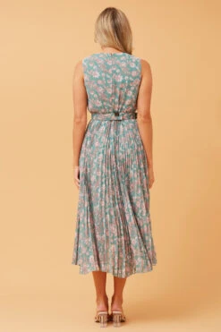 REBA SLEEVELESS FLORAL PLEATED DRESS 16 REBA SLEEVELESS FLORAL PLEATED DRESS -Femme Connection Sales 03e710506c8c6ec5e6ec17c27d51c14f