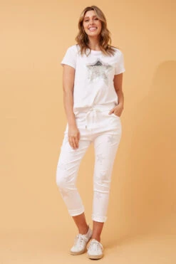 JANJA EMBELLISHED STAR PRINT JOGGERS -Femme Connection Sales 0497341955694a0260a456af5b905ec2