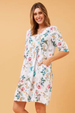 PISA FLORAL LINEN DRESS -Femme Connection Sales 04b3e691c4a6b50153c1f5d9139a7ad6