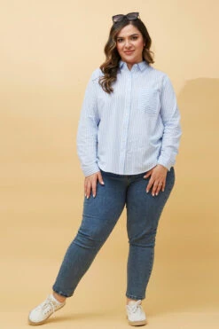 MARGARET STRIPE SHIRT -Femme Connection Sales 0509f2f6363f2633fd5024658af166ef