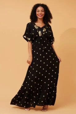 CHRISTINA SEQUIN POLKA DOT MAXI DRESS -Femme Connection Sales 0550c970aa356a04cf7bea7f90f28bf3