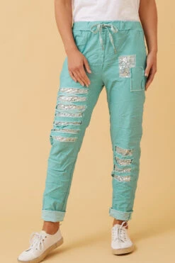 AIDA SEQUIN PATCH JOGGERS 39 AIDA SEQUIN PATCH JOGGERS -Femme Connection Sales 06d163a82d1b081247cc1548a04c8fff
