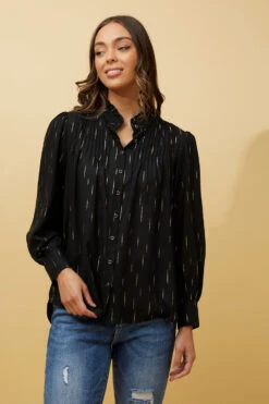 GEMINI FOIL PRINT SHIRT -Femme Connection Sales 07ca8700e5e918b7b1f9d478d7288f2a