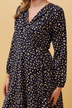 Stella WILLOW DITSY PRINT WRAP DRESS -Femme Connection Sales 098ca4d76f3403224a346a86ef5dd745