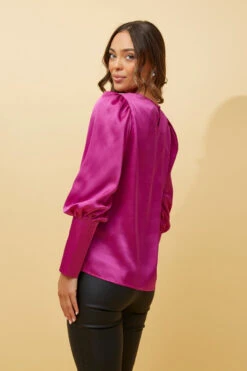 DOM BALLOON SLEEVE SATIN BLOUSE 21 DOM BALLOON SLEEVE SATIN BLOUSE -Femme Connection Sales 09914867c4096c37dd4d4ae65b63a4c6