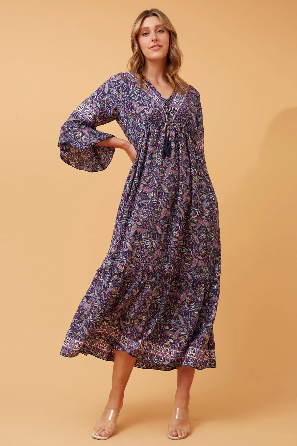 TRINA PAISLEY BOHO MAXI DRESS 3 TRINA PAISLEY BOHO MAXI DRESS