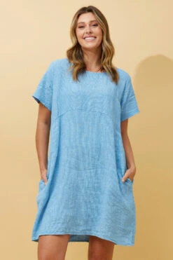 PRIANNA STRIPE LINEN SHORT DRESS -Femme Connection Sales 0a104abf5a998565b342bb579b5d5a37