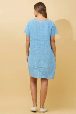 PRIANNA STRIPE LINEN SHORT DRESS -Femme Connection Sales 0a2ad88d027dc2e00e04d553e9216f1d