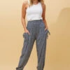 GEOMETRIC PRINT HAREM PANTS -Femme Connection Sales 0a590245722524d445b72cd3ce5c3008