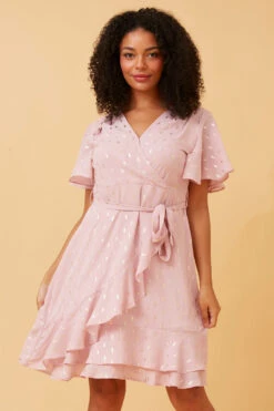 JOYCE GOLD FOIL PRINT DRESS -Femme Connection Sales 0aa4978c2c6a210d4e7d01a23f7dc2da