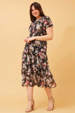 MERRY FLORAL MIDI DRESS -Femme Connection Sales 0aa93f3088c3593a75b3c0188ba2363c