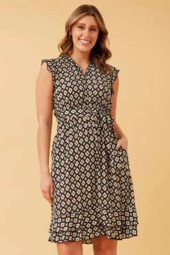 RAVINA ABSTRACT BOHO TEA DRESS -Femme Connection Sales 0b4e91b1141742b967a619a8d0d42751