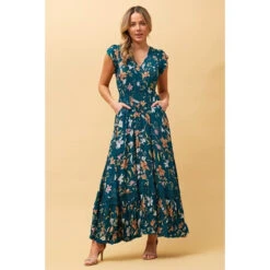 MOROCCO FLORAL MAXI DRESS -Femme Connection Sales 0b774f1d68c432cc1bf9c52d1c09eb52