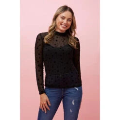 KAMALA STAR PRINT MESH TOP 17 KAMALA STAR PRINT MESH TOP -Femme Connection Sales 0bc9b83c39b28313e9a1145fd1c3b284