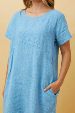 PRIANNA STRIPE LINEN SHORT DRESS -Femme Connection Sales 0bf8bfa91c6f60c447107921ad3ee7ca