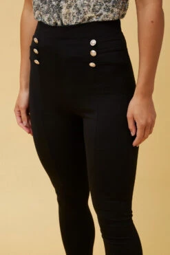 ARLIA BUTTON DETAIL PANTS -Femme Connection Sales 0c771f94a336f2a752cdc62d07404b45
