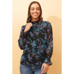 DIANA LEAF PRINT BLOUSE -Femme Connection Sales 0cae61560d252bfb87e25f7a4e3a8ad4