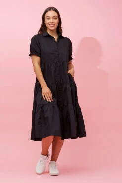 TIFFANY PUFF SLEEVE MIDI DRESS -Femme Connection Sales 0d789a6f13eab923972b0aa00d117648