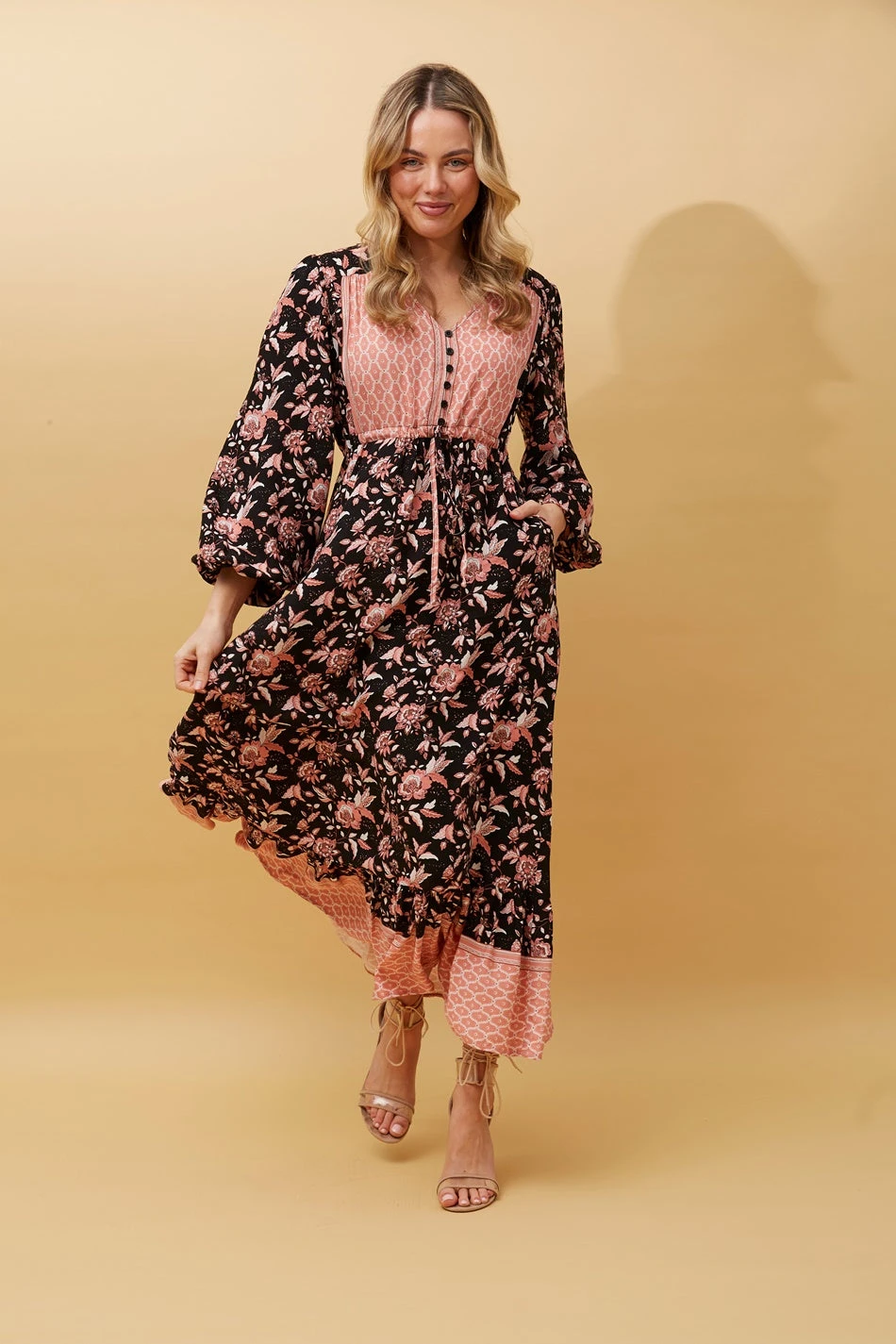 FLORAL BOHO MAXI DRESS 4 FLORAL BOHO MAXI DRESS - Image 2