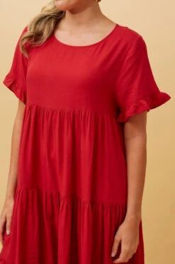 KELLY TIERED LINEN SHORT DRESS -Femme Connection Sales 0ebc1edd100b761dfd07ed2525924c8f