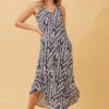 UMBRELLA IKAT MIDI DRESS -Femme Connection Sales 0fadf60184d869f1a113e7c0cf170e60