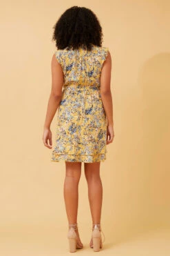 RAVINA FLORAL TIE WAIST TEA DRESS -Femme Connection Sales 0ff9af3edd33ad81eb9f70e272a913d1