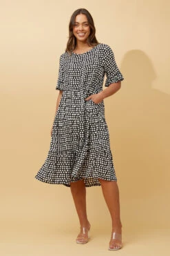 KENNA POLKA DOT MIDI DRESS