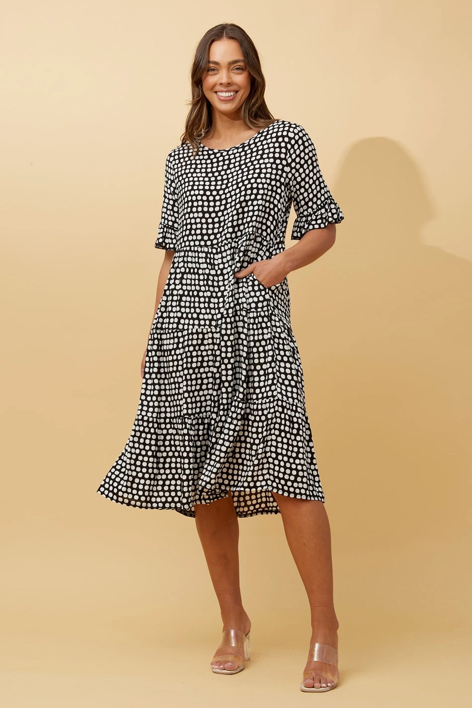 KENNA POLKA DOT MIDI DRESS 3 KENNA POLKA DOT MIDI DRESS