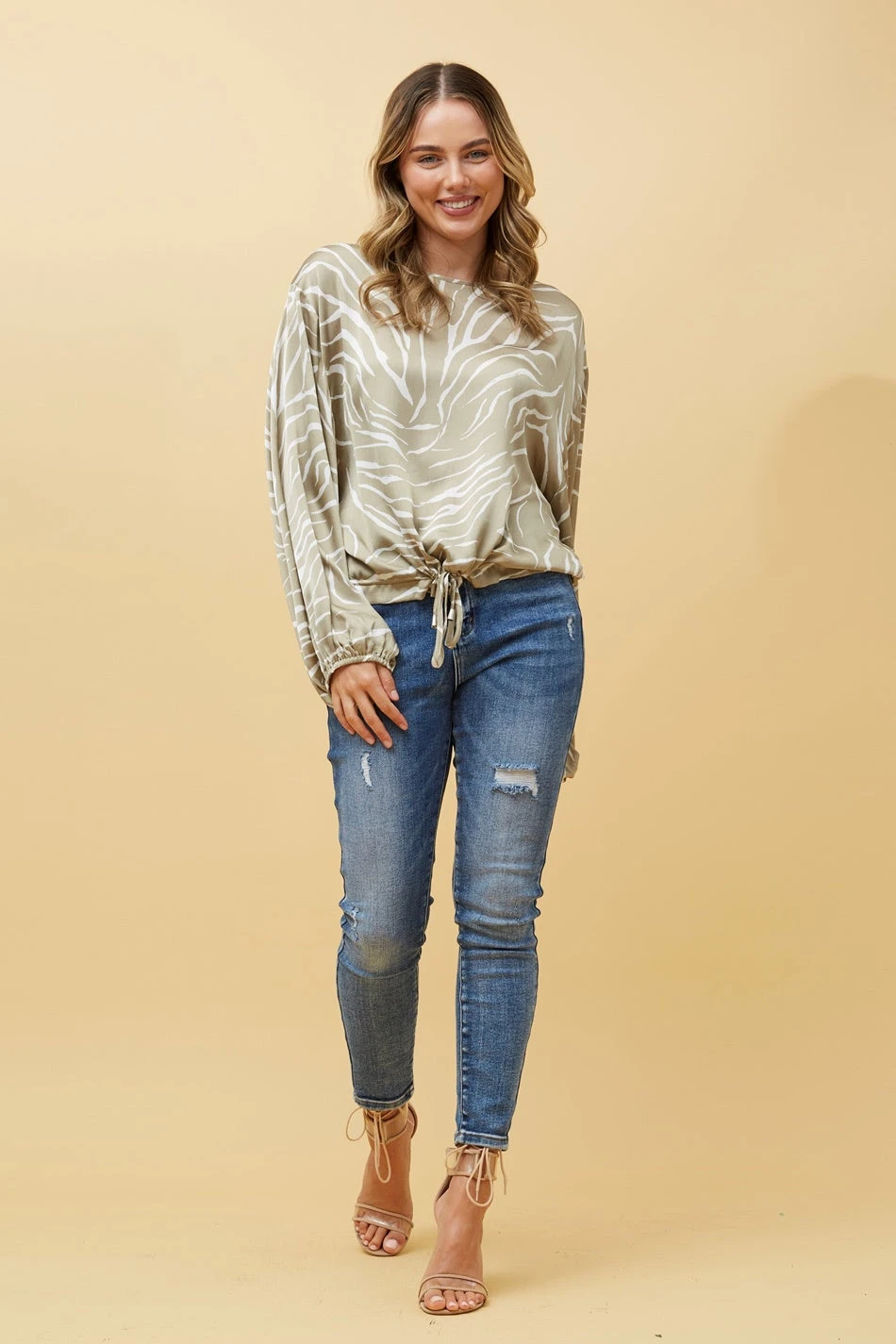 ROSALEE ZEBRA PRINT SATIN TOP 6 ROSALEE ZEBRA PRINT SATIN TOP - Image 4