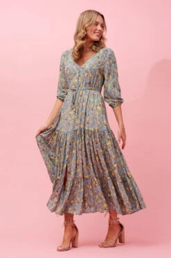 FLORAL TIERED MAXI DRESS -Femme Connection Sales 1385952a4907ccaf5c8e19b3b37fbeea