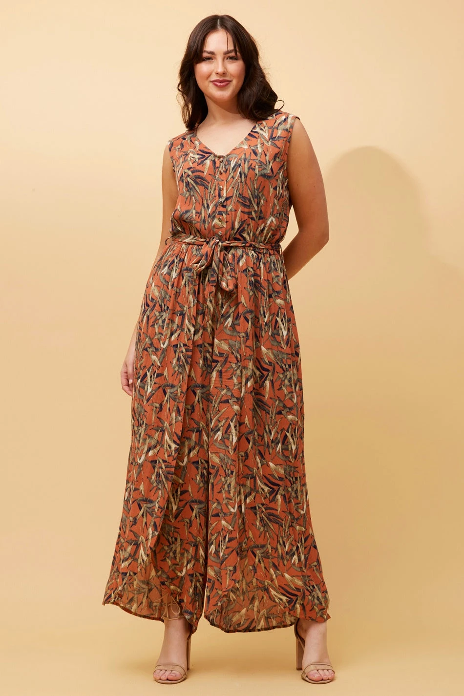 ROSE LEAF PRINT JUMPSUIT 6 ROSE LEAF PRINT JUMPSUIT - Image 4