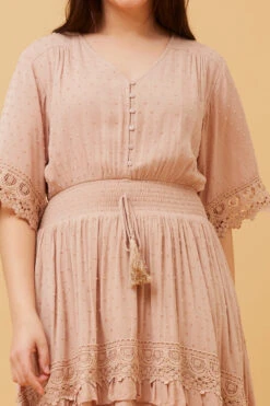 BRIANNA LACE TRIM MIDI DRESS -Femme Connection Sales 1523b4099534b7222fb4f2f5c16c548e