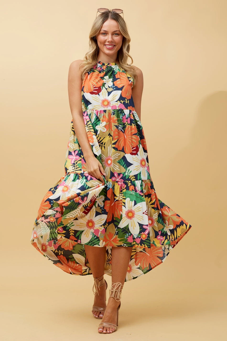 DREW FLORAL TRAPEZE DRESS 5 DREW FLORAL TRAPEZE DRESS - Image 3