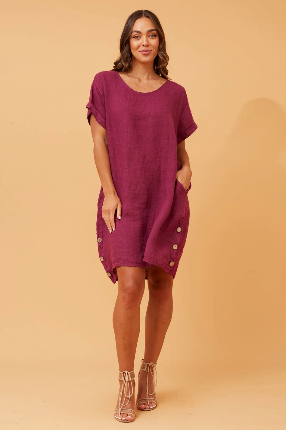 DONATELLA LINEN SHORT DRESS 6 DONATELLA LINEN SHORT DRESS - Image 4