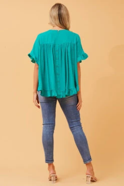 FRILA LINEN SMOCK TOP 39 FRILA LINEN SMOCK TOP -Femme Connection Sales 15bbd5ac1dccb365619bcf3fe57d4e16