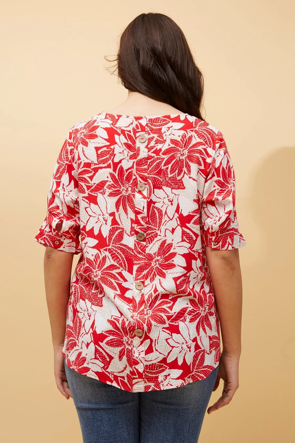 KENDRA BUTTON DETAIL FLORAL TOP 12 KENDRA BUTTON DETAIL FLORAL TOP - Image 10