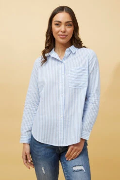 MARGARET STRIPE SHIRT -Femme Connection Sales 1699369df25535a80671885dcbc2ad2f