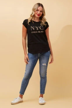 COCO NYC GRAPHIC TEE -Femme Connection Sales 17b85a7f9ec952058fc19d02d7fec012