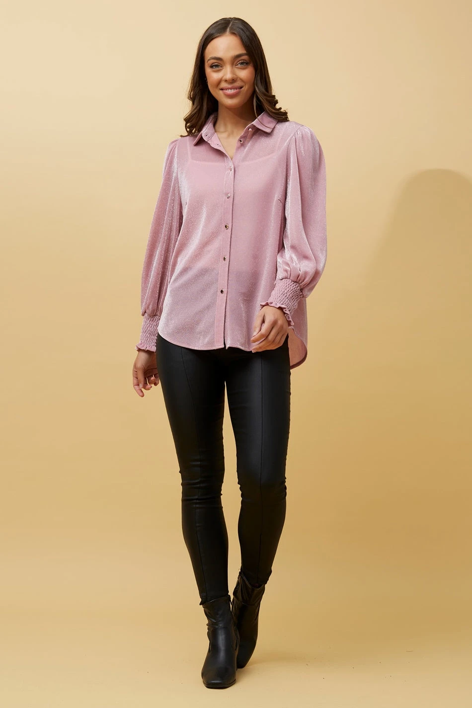 BESSIE LONG BALLOON SLEEVES GLITTER SHIRT 11 BESSIE LONG BALLOON SLEEVES GLITTER SHIRT - Image 9